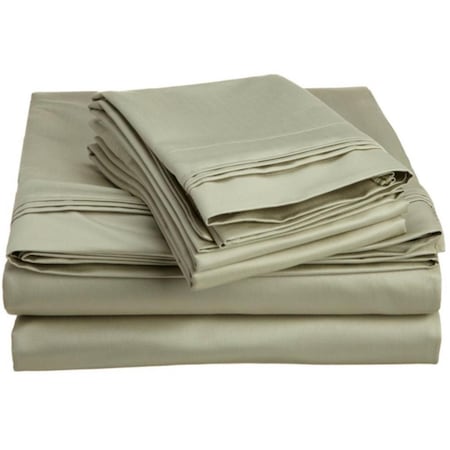 Impressions By Luxor Treasures Egyptian Cotton 1500 Thread Count Solid Sheet Set King-Sage 1500KGSH SLSG